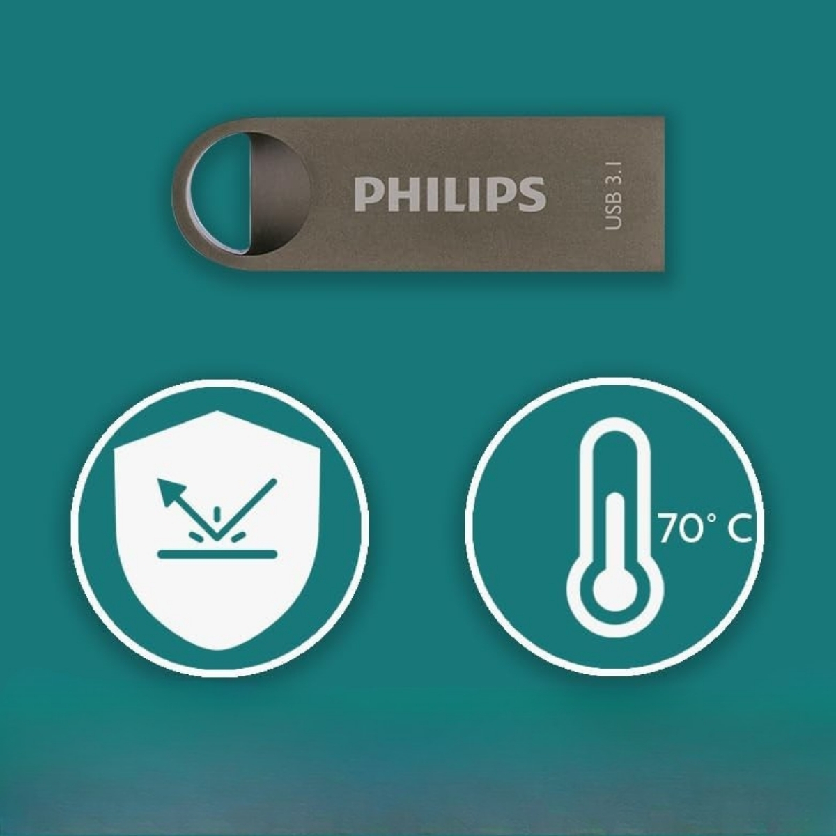 Philips Moon 128 GB USB 3.1 Ultra Speed Metal USB Flash Bellek - Görsel 6