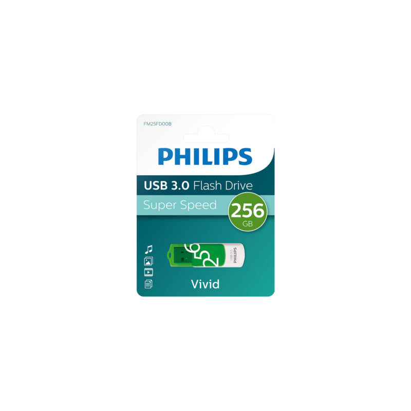 Philips Vivid 256 GB LED Göstergeli Super Speed USB 3.0 Flash Bellek