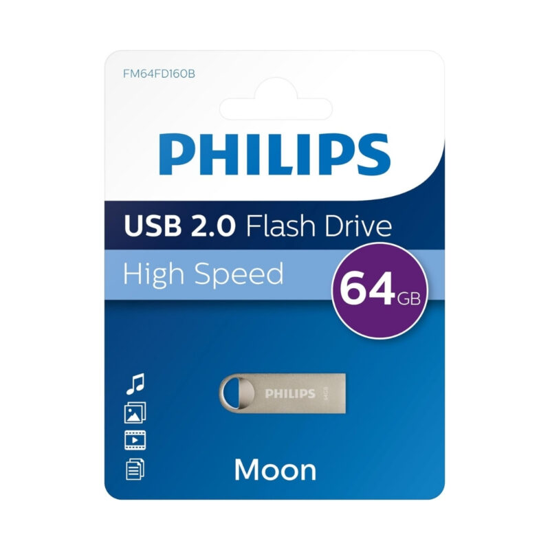Philips Moon 64 GB USB 2.0 Yüksek Hızlı Metal USB Flash Bellek