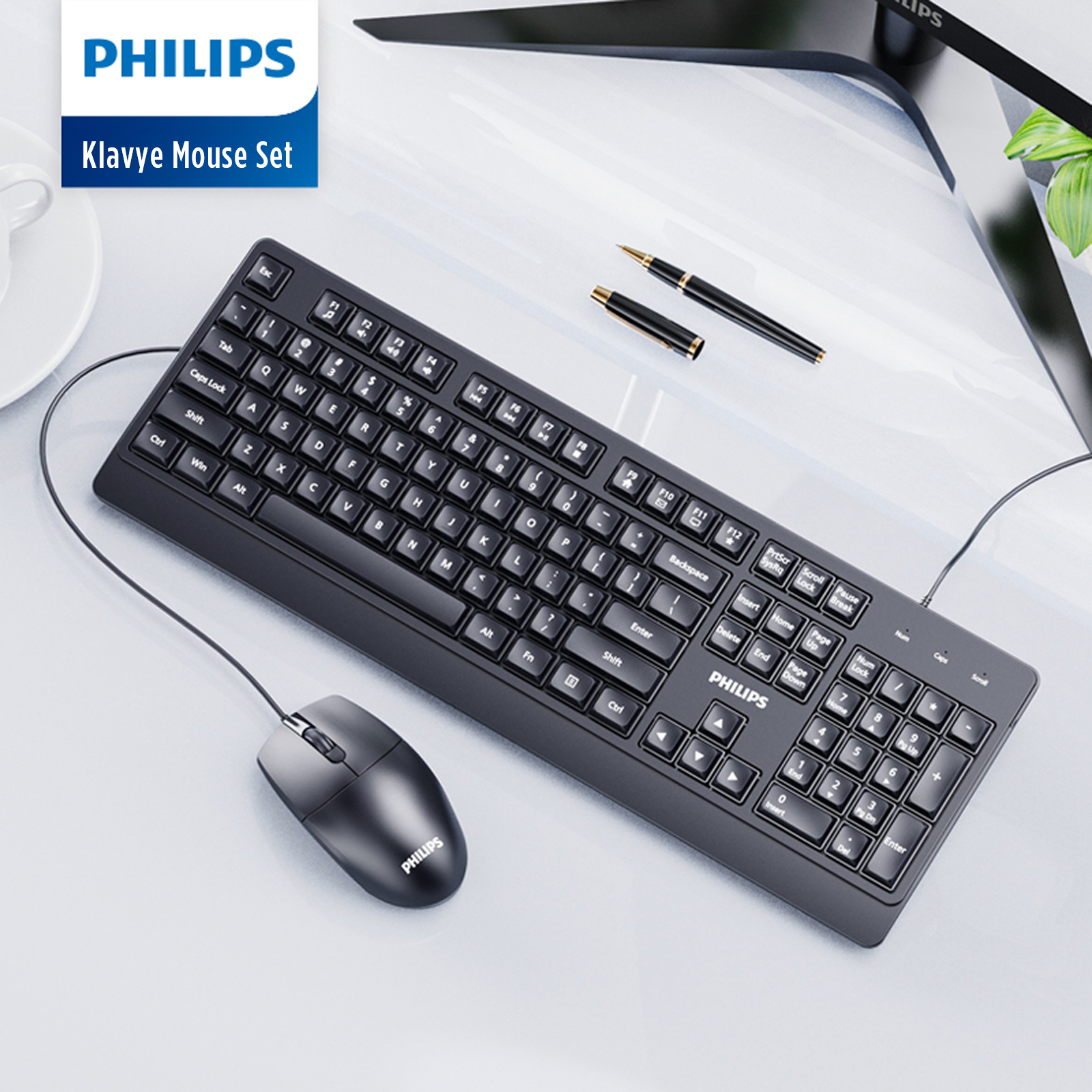 Philips SPT6247 Kablolu Türkçe Q Klavye ve Mouse Seti Siyah - Görsel 9