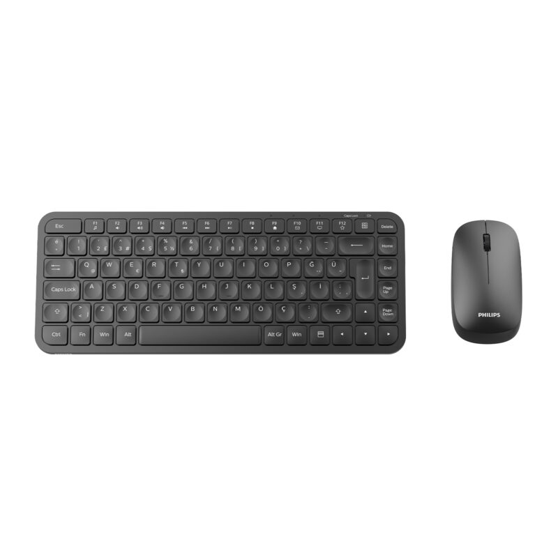 Philips SPT6338 Kablosuz Türkçe Q Klavye ve Mouse Seti Siyah