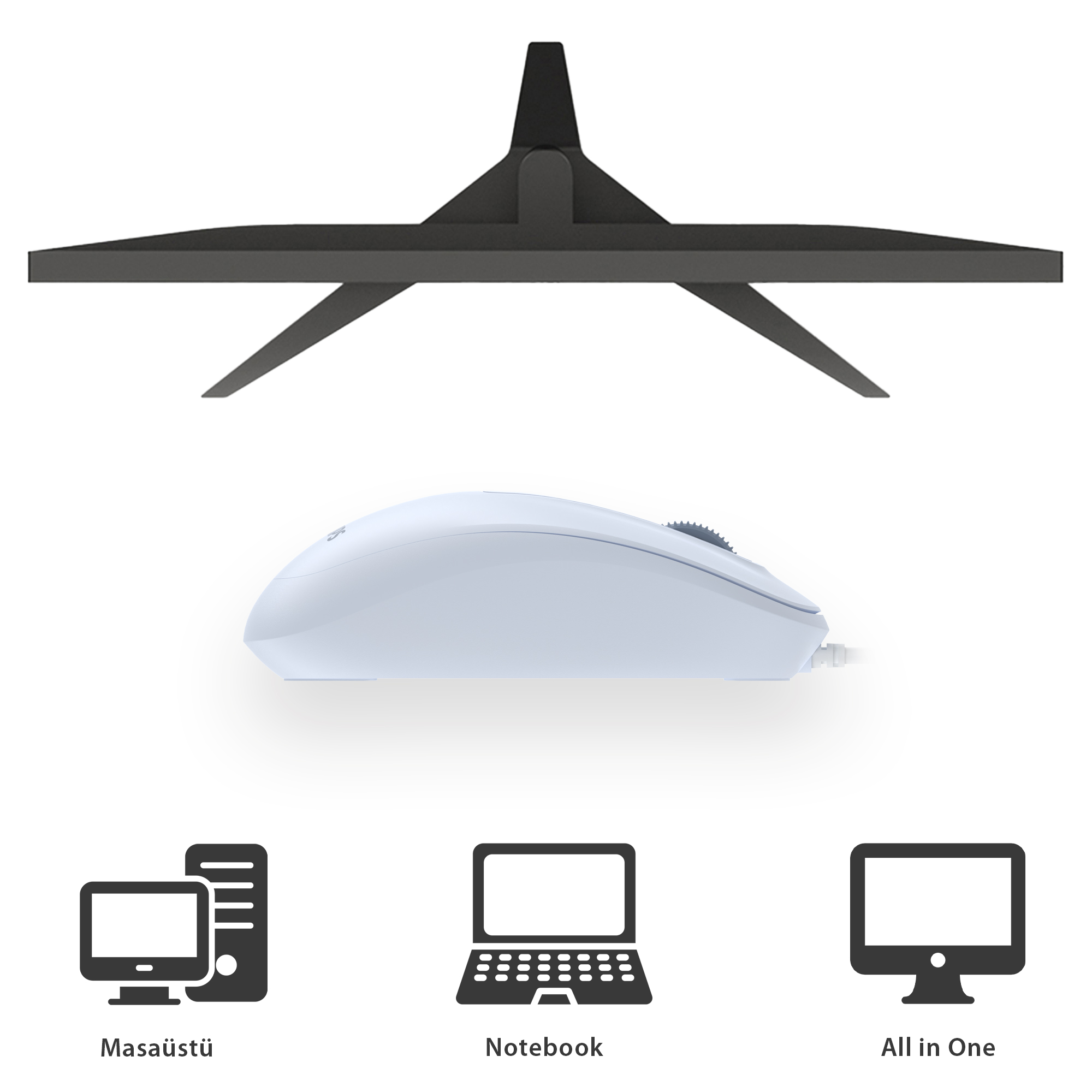 Philips SPK7238 USB Kablolu 1200DPI 3 Tuşlu Optik Mouse Açık Mavi - Görsel 9