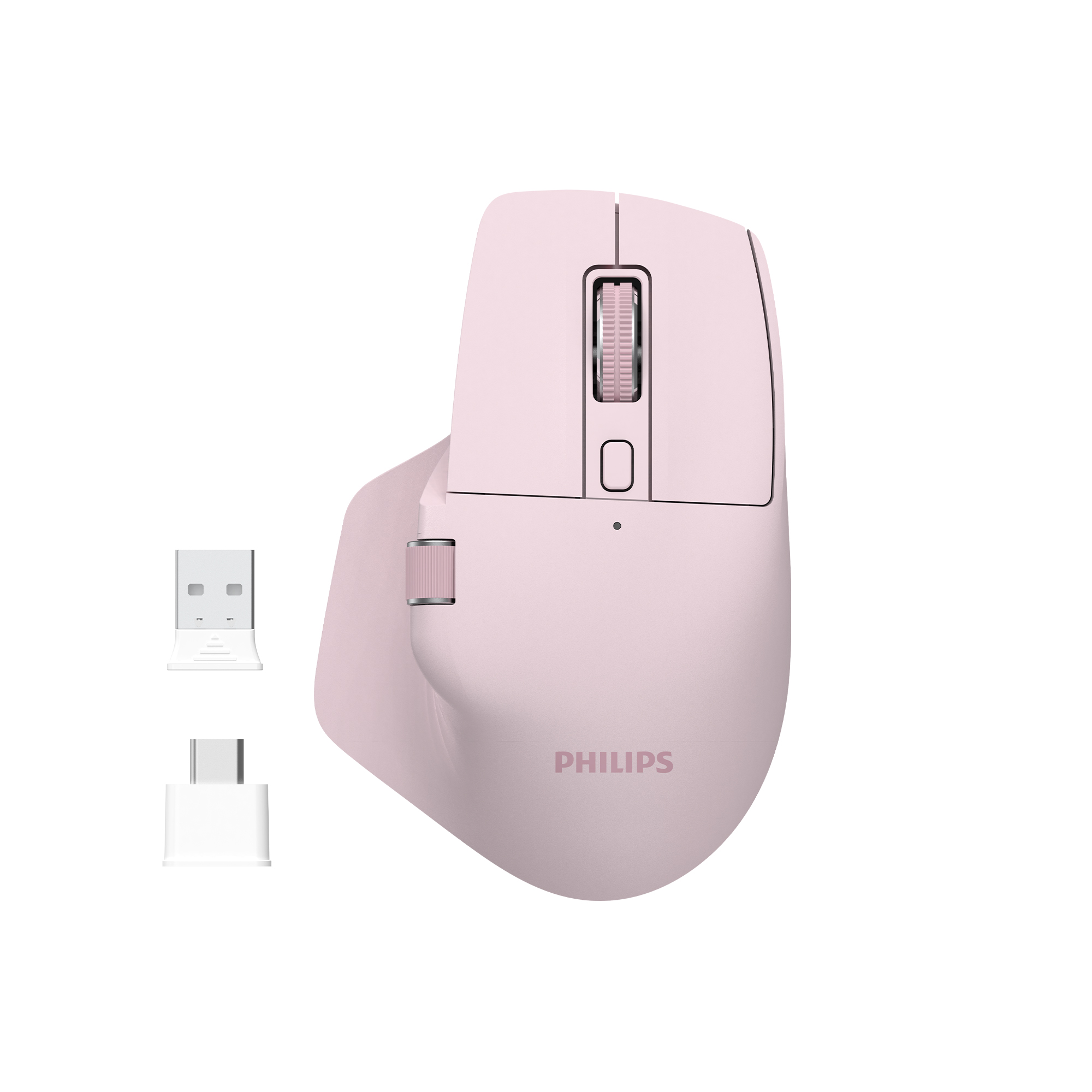 Philips SPK7858 Bluetooth Kablosuz Çift Modlu 4000DPI 7 Tuşlu Optik Mouse Pembe