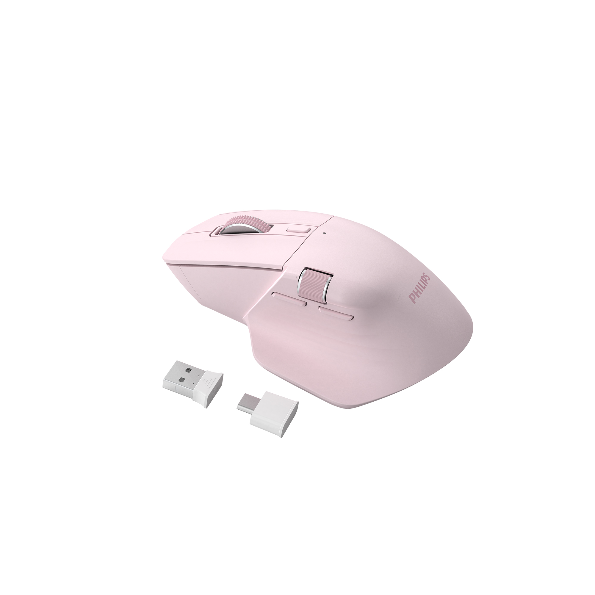 Philips SPK7858 Bluetooth Kablosuz Çift Modlu 4000DPI 7 Tuşlu Optik Mouse Pembe - Görsel 6