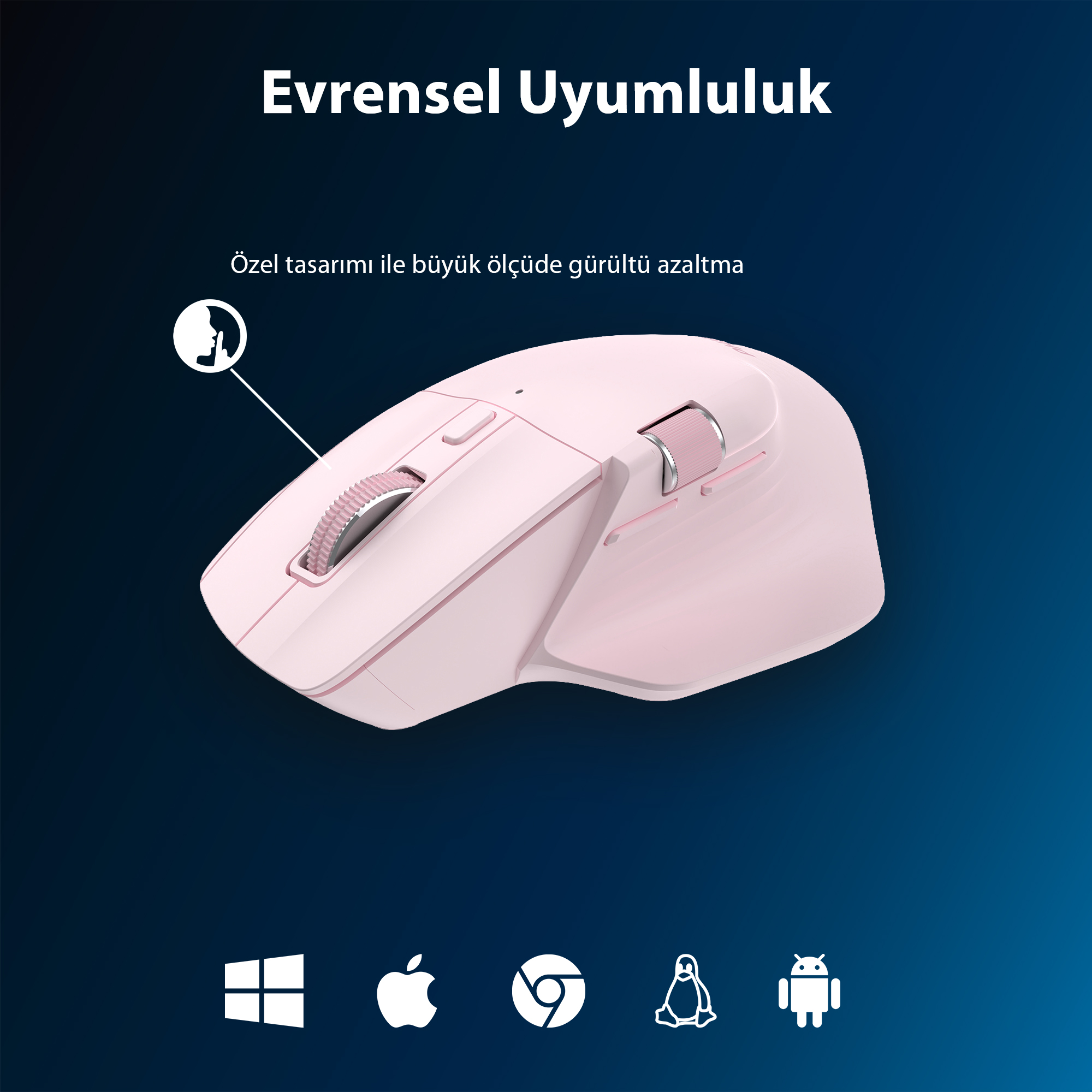 Philips SPK7858 Bluetooth Kablosuz Çift Modlu 4000DPI 7 Tuşlu Optik Mouse Pembe - Görsel 8