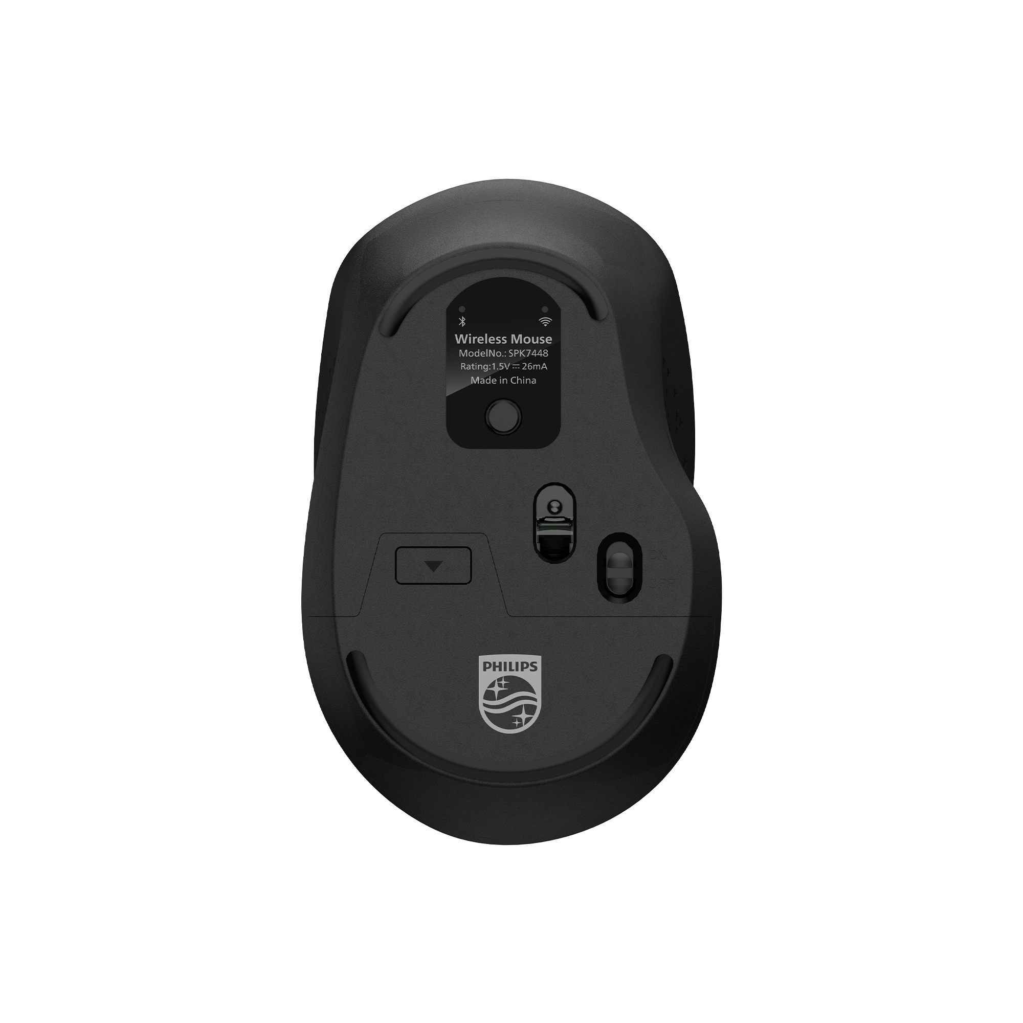 Philips SPK7448 Kablosuz Bluetooth 1600DPI 4 Tuşlu Optik Mouse Siyah - Görsel 5