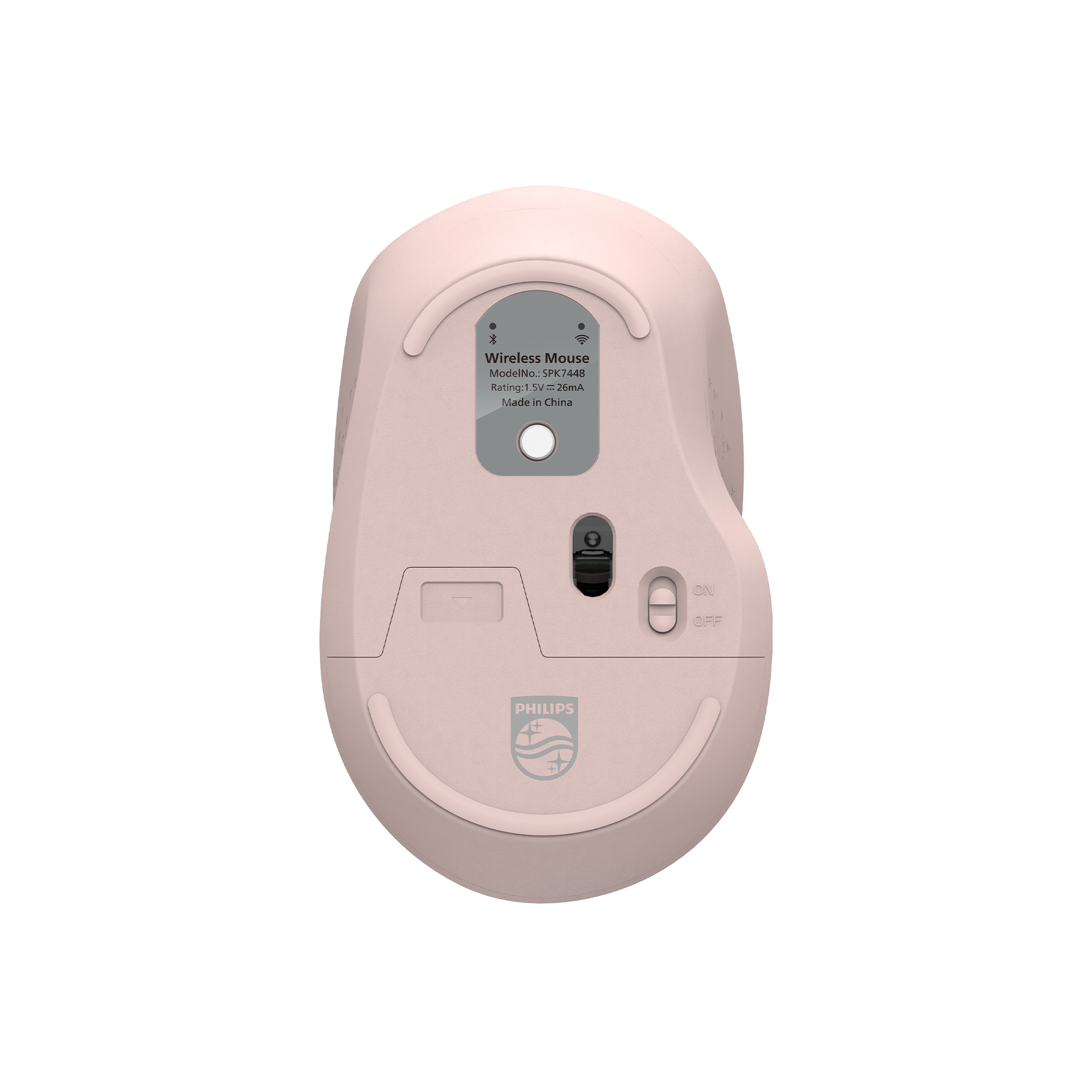 Philips SPK7448 Kablosuz Bluetooth 1600DPI 4 Tuşlu Optik Mouse Pembe - Görsel 5