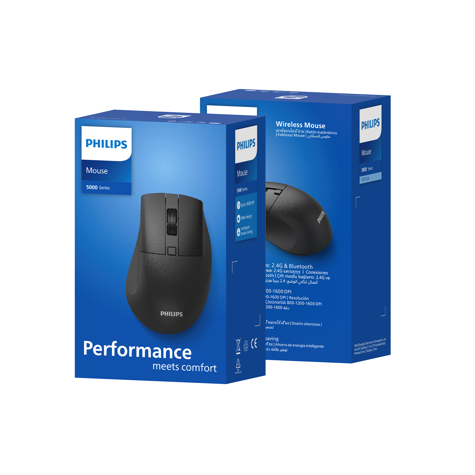 Philips SPK7528 Kablosuz Bluetooth 1600DPI 5 Tuşlu Optik Mouse Siyah - Görsel 8