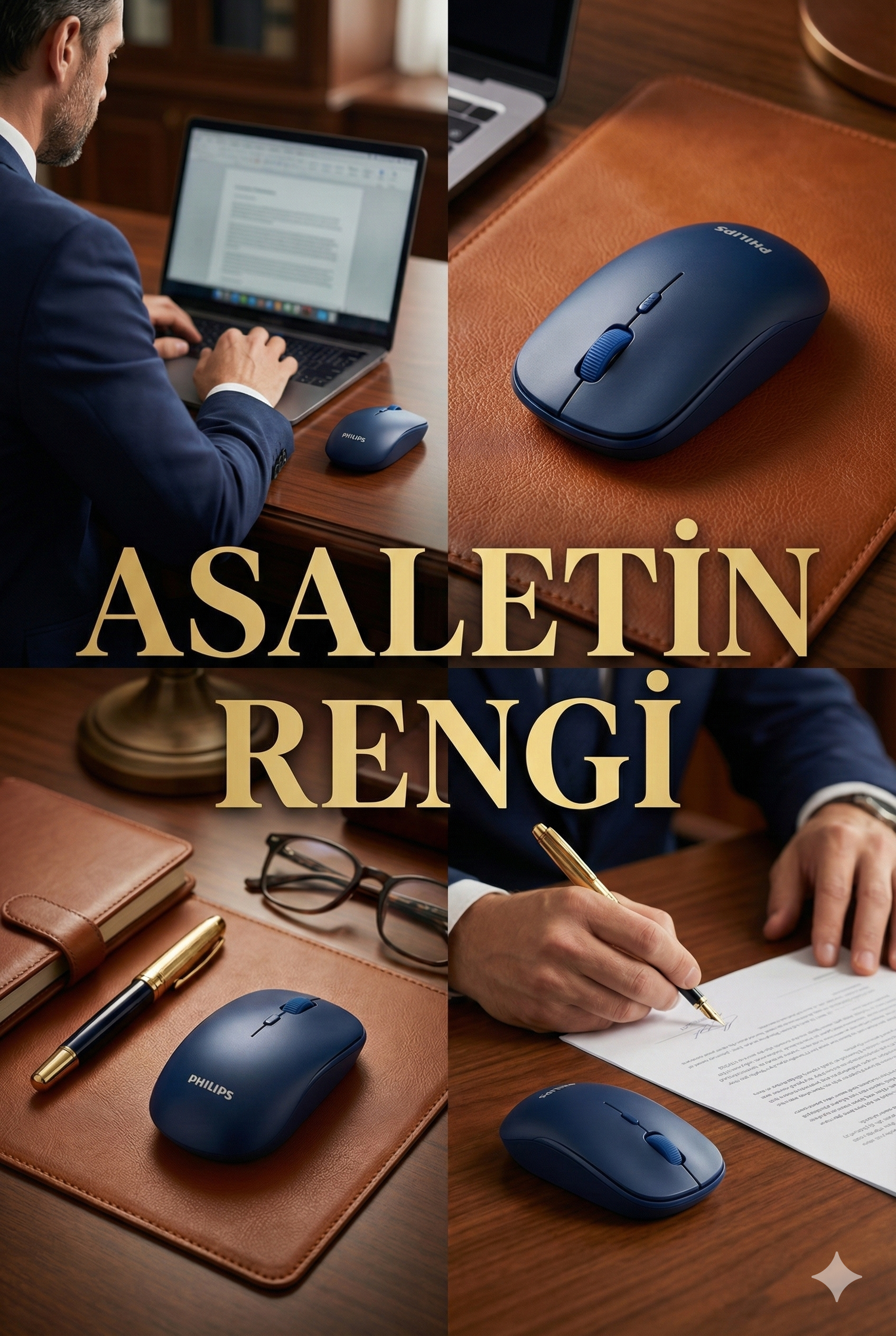 Philips SPK7438 Kablosuz Bluetooth 1600DPI 4 Tuşlu Optik Sessiz Mouse Lacivert - Görsel 15