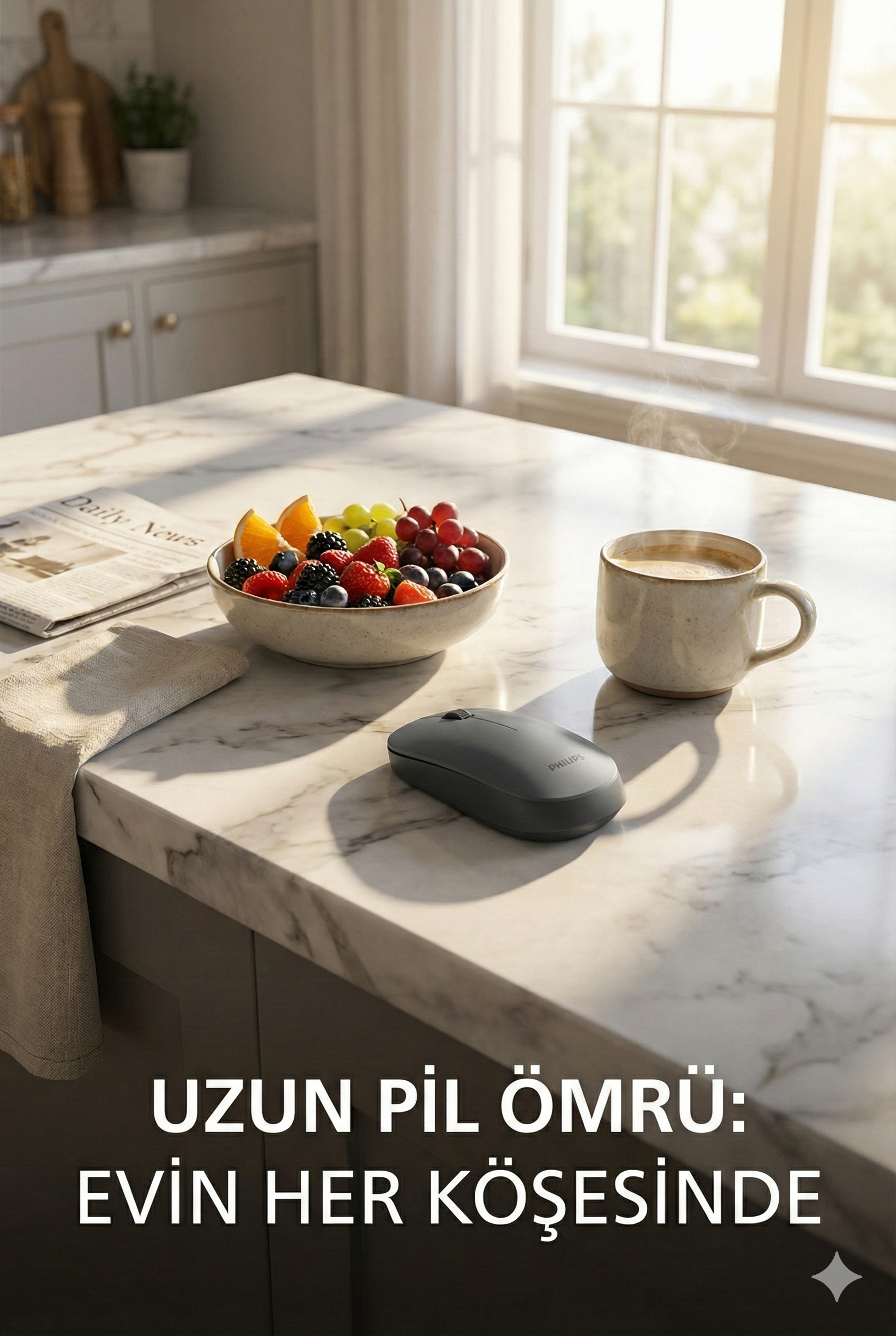 Philips SPK7438 Kablosuz Bluetooth 1600DPI 4 Tuşlu Optik Sessiz Mouse Gri - Görsel 17