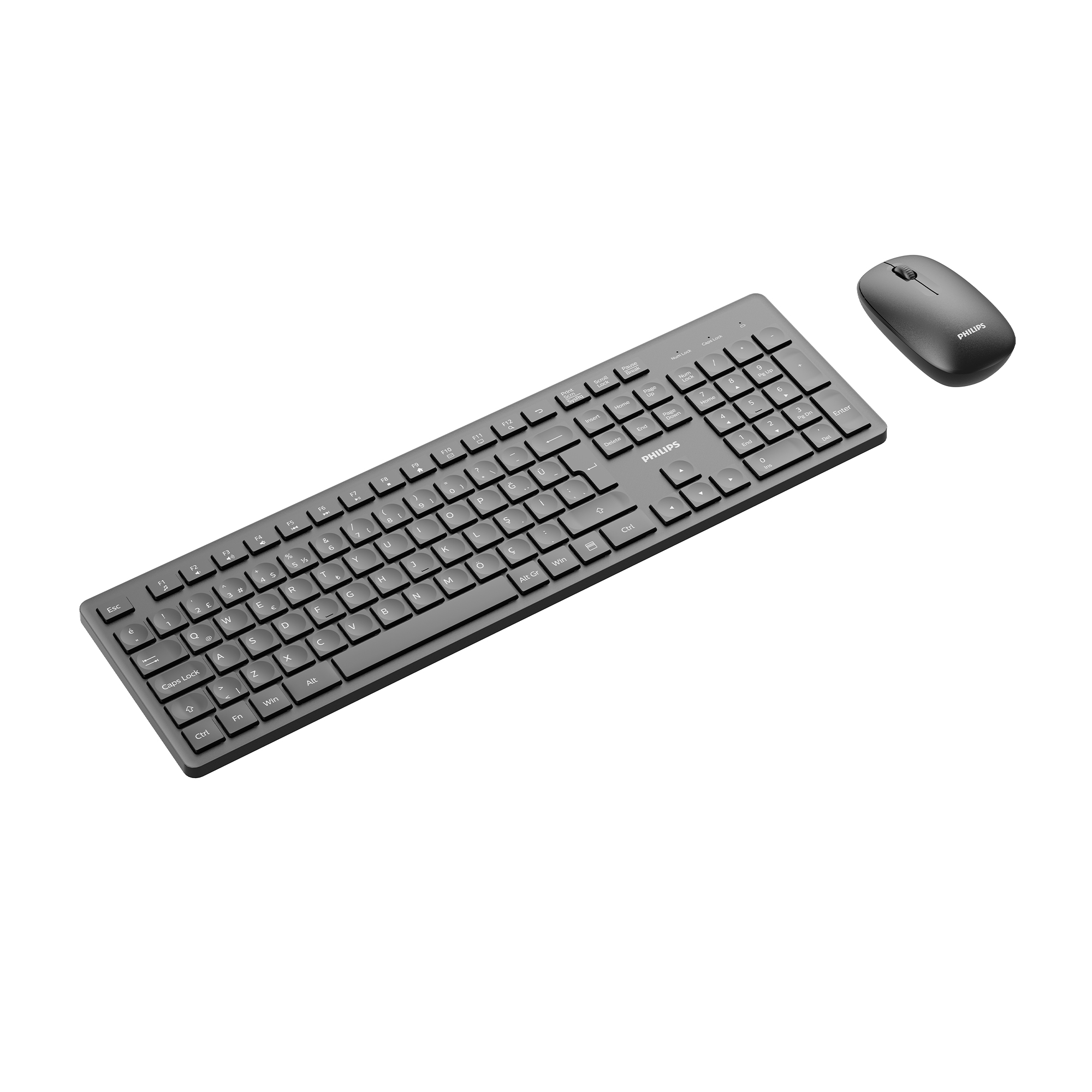 Philips SPT6318 Kablosuz Türkçe Q Klavye ve Mouse Seti Siyah - Görsel 2