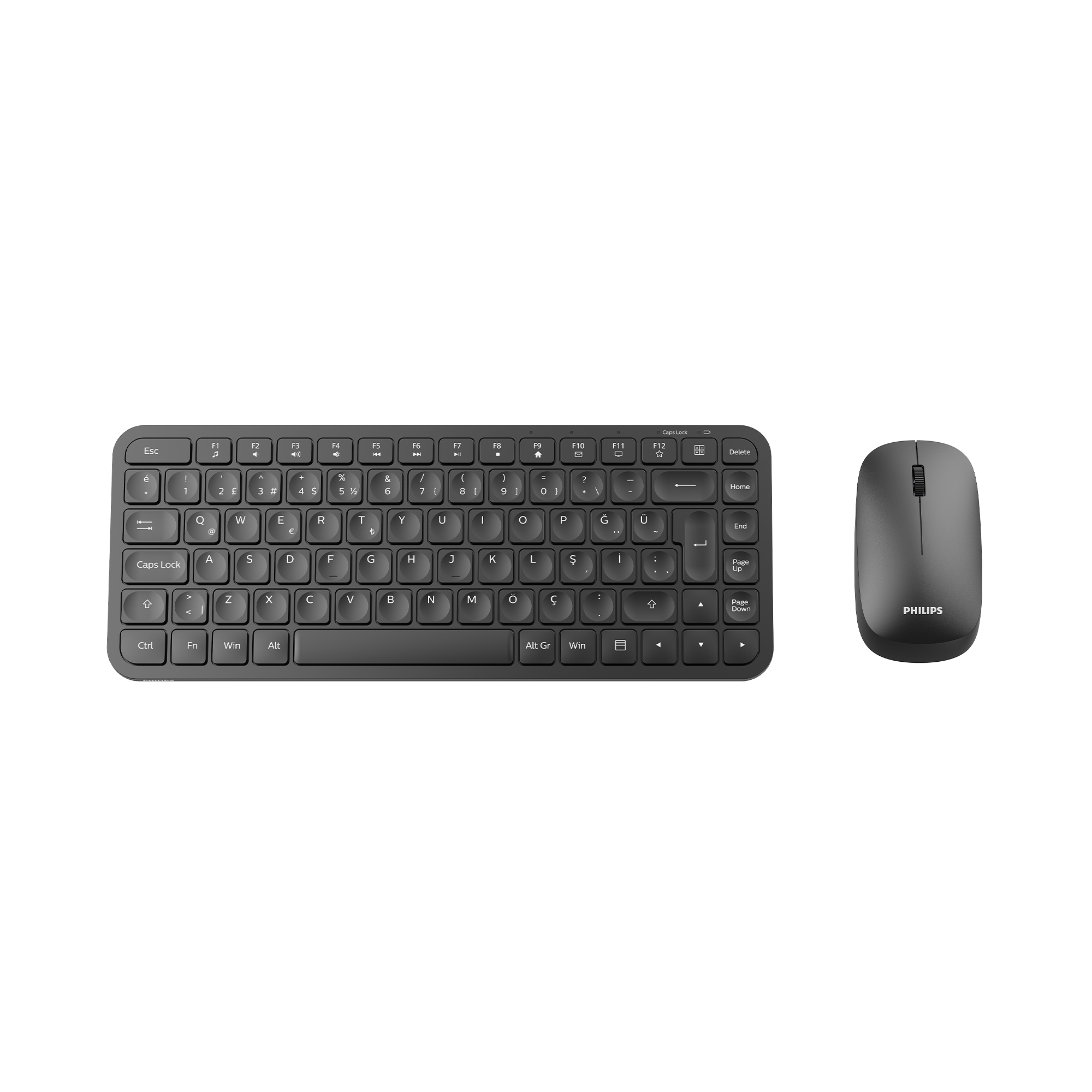 Philips SPT6338 Kablosuz Türkçe Q Klavye ve Mouse Seti Siyah