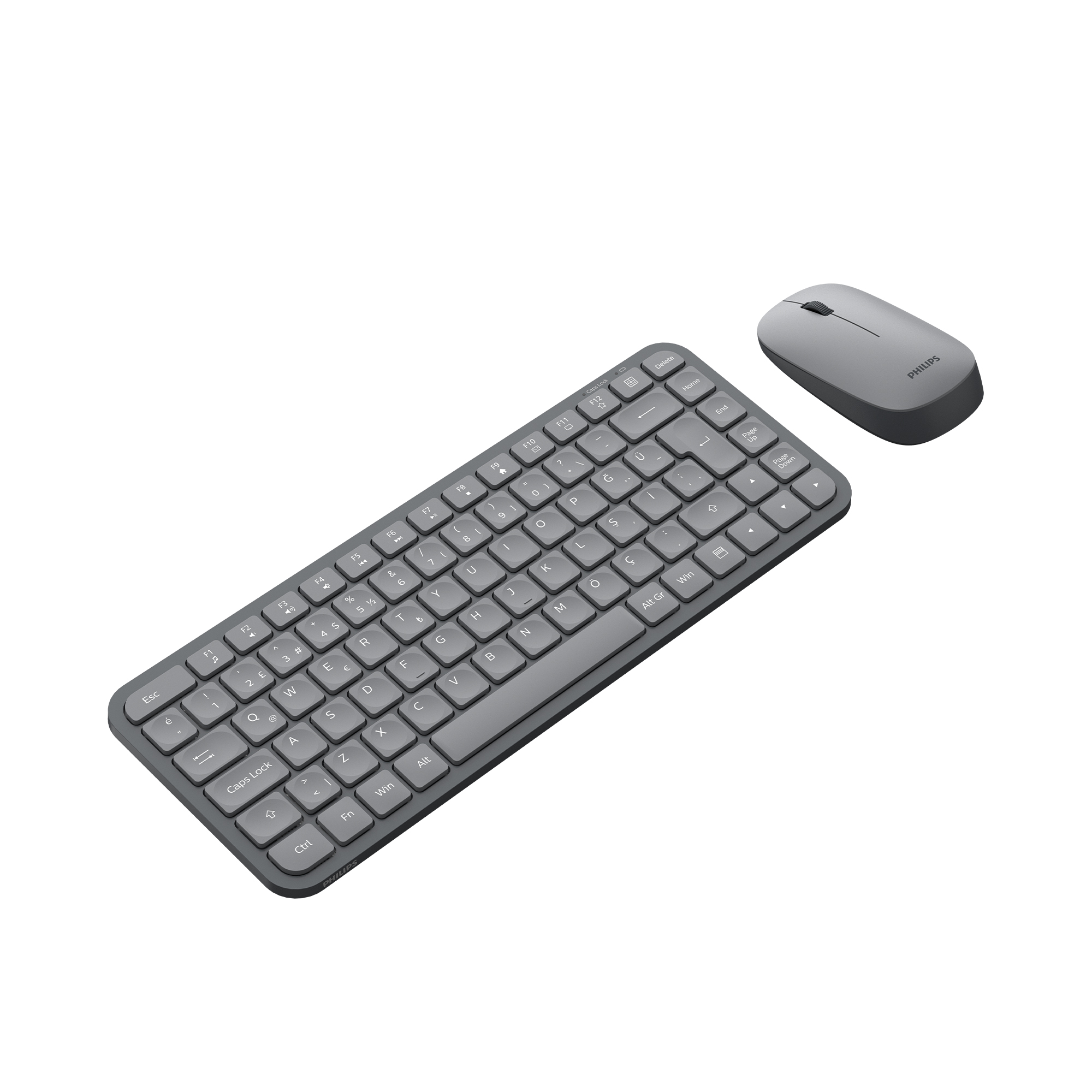 Philips SPT6338 Kablosuz Türkçe Q Klavye ve Mouse Seti Gri - Görsel 9