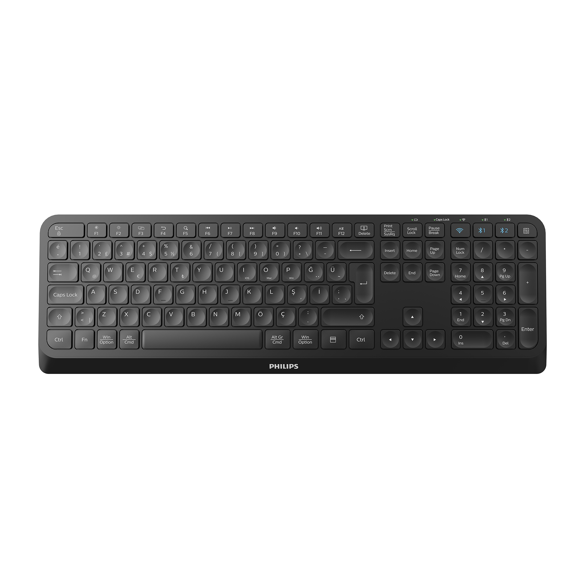 Philips SPK6407 Kablosuz Türkçe Q Klavye Siyah