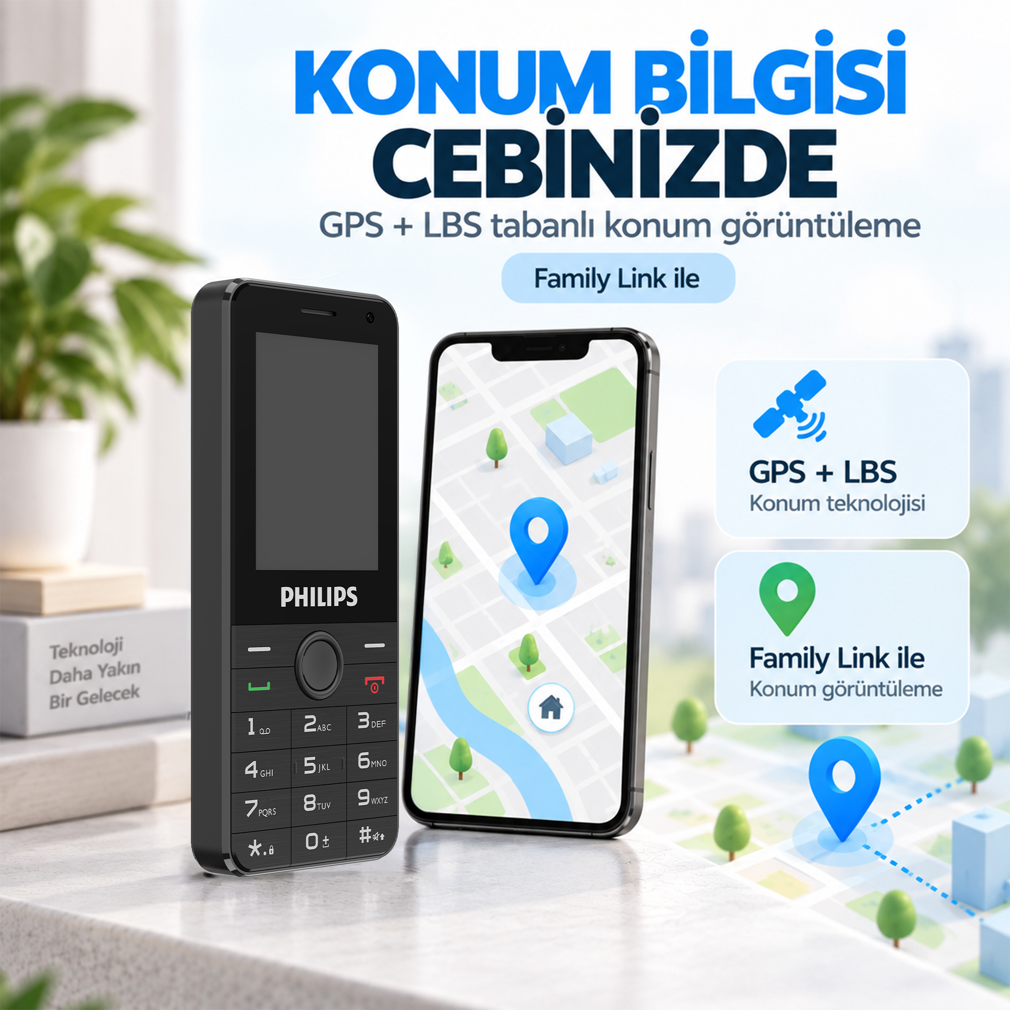 Philips E6808P 4G VoLTE Tuşlu Cep Telefonu 2.4” Ekran 1700mAh Batarya Görüntülü Arama Family Link Asker-Yaşlı-Öğrenci Siyah - Görsel 5
